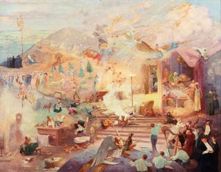 Adolphe-Léon Willette - PHANTASMAGORICAL SCENE, ALSO CALLED LIBERTY