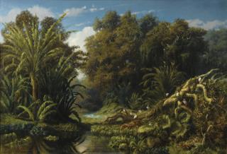 Adolphe Martial Potémont - Vue D\'Une Rivière, Probablement À Madagascar