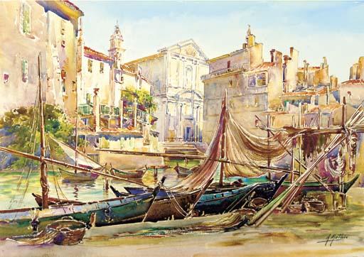 Adolphe Mathis - Un port à Martigues