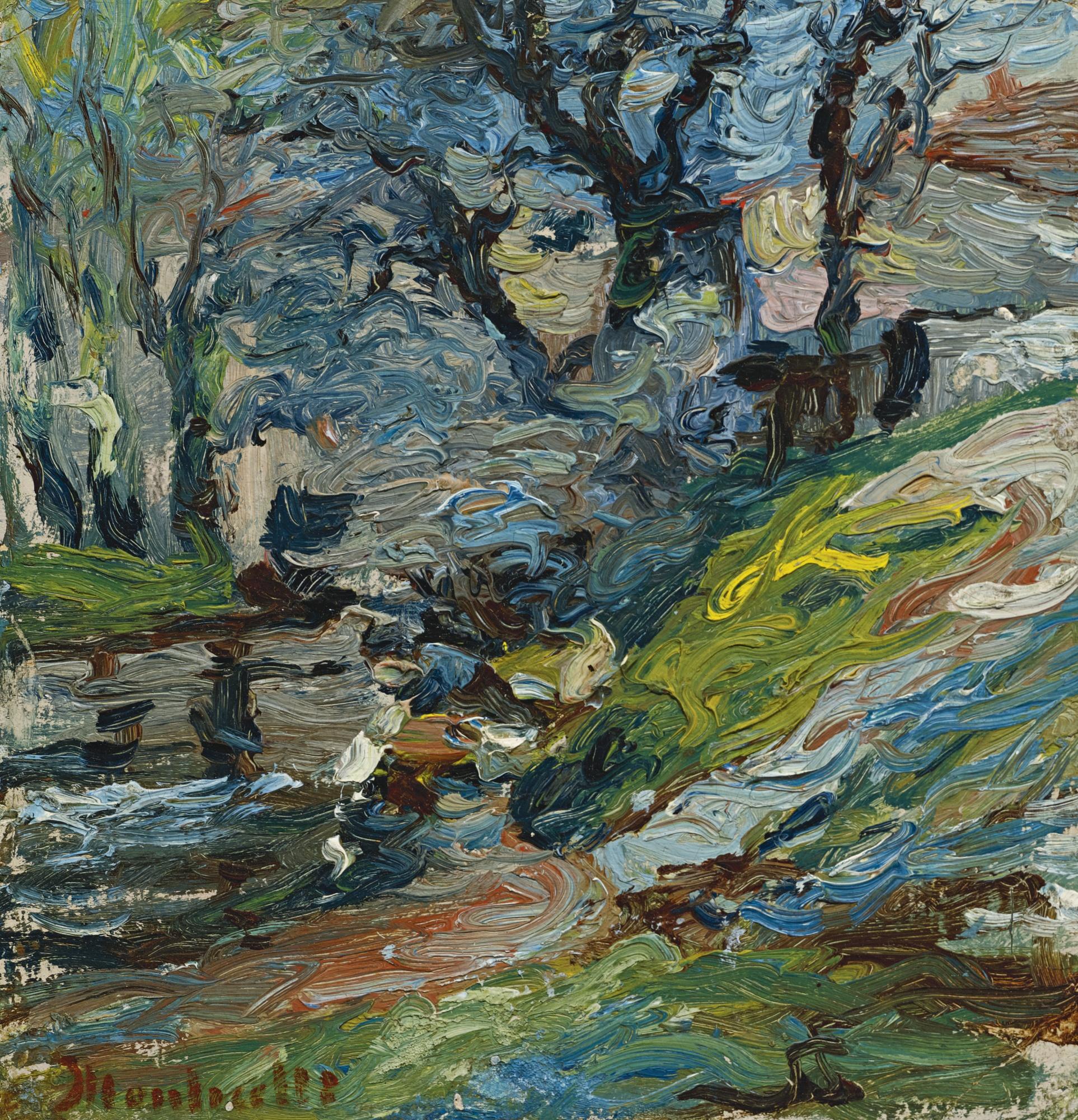 Adolphe Monticelli - Au Bord De La Rivière, Marseilles