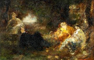 Adolphe Monticelli - Picknick im Park