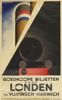 Adolphe Mouron Cassandre - Goedkope biljetten naar Londen via Vlissingen-Harwich