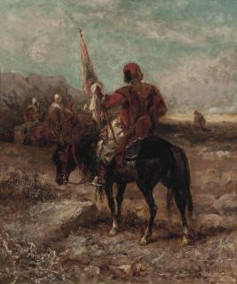 Adolphe Schreyer - Arabian Standard Bearer