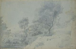 Adolphe-William Bouguereau - Paysage arboré à Capri