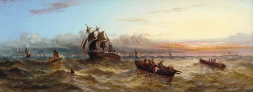 Adolphus Knell - A fresh breeze in the Channel; and Evening after a squall off the Cornish coast