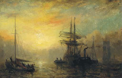 Adolphus Knell - Towing Out At Dusk; And The Anchorage At Dawn
