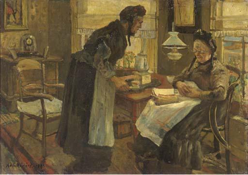 Adriaan De La Rivière - Offering a cup of tea