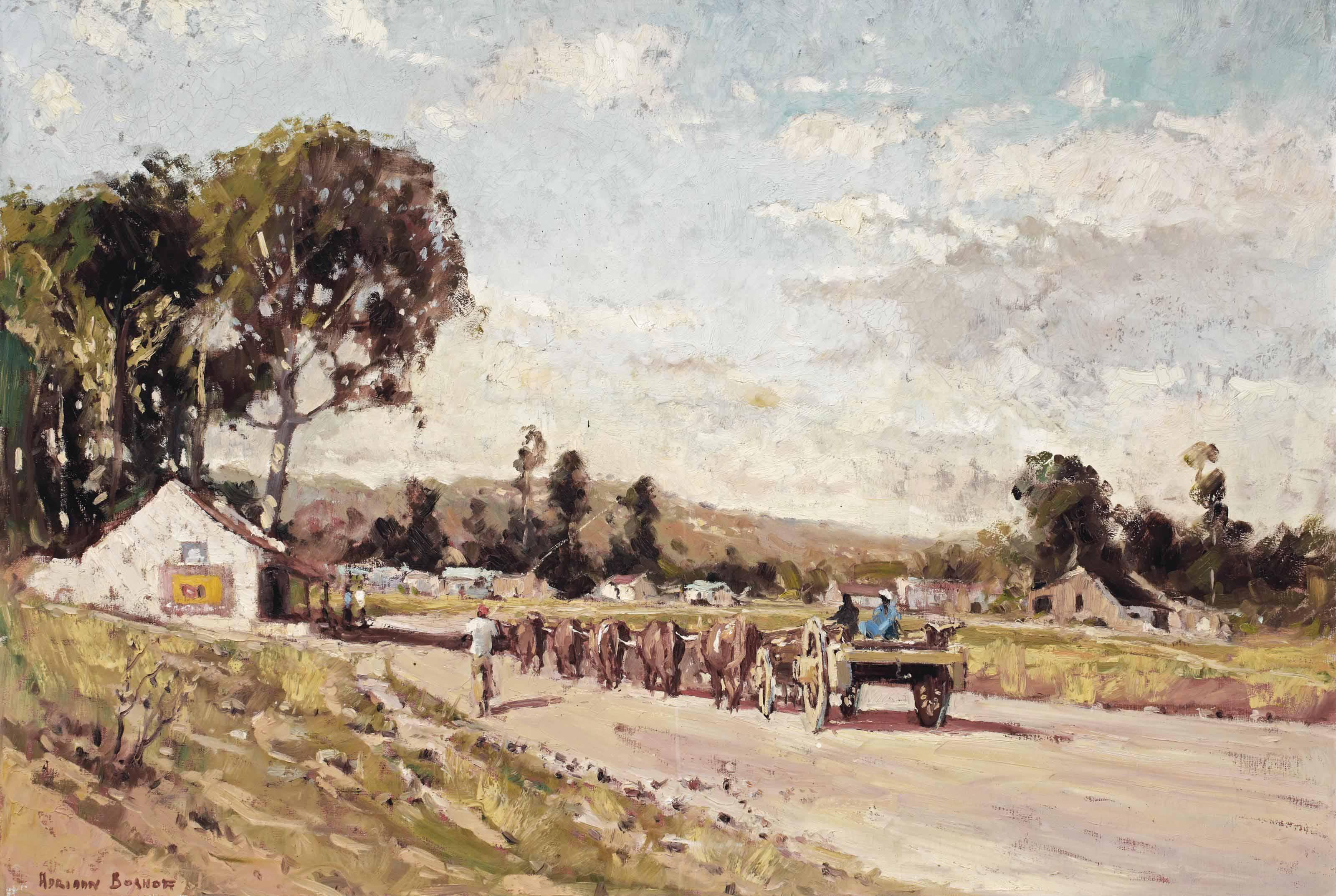 Adriaan Hendrik Boshoff - An Ox-Cart In A South African Landscape