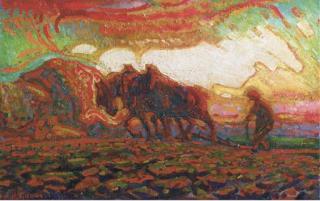 Adriaan Herman Gouwe - A plough team