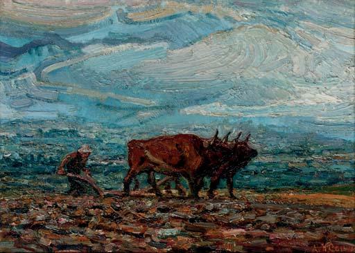 Adriaan Herman Gouwe - A plough team