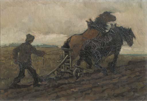 Adriaan Herman Gouwe - A plough team