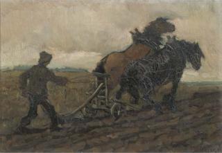 Adriaan Herman Gouwe - A plough team