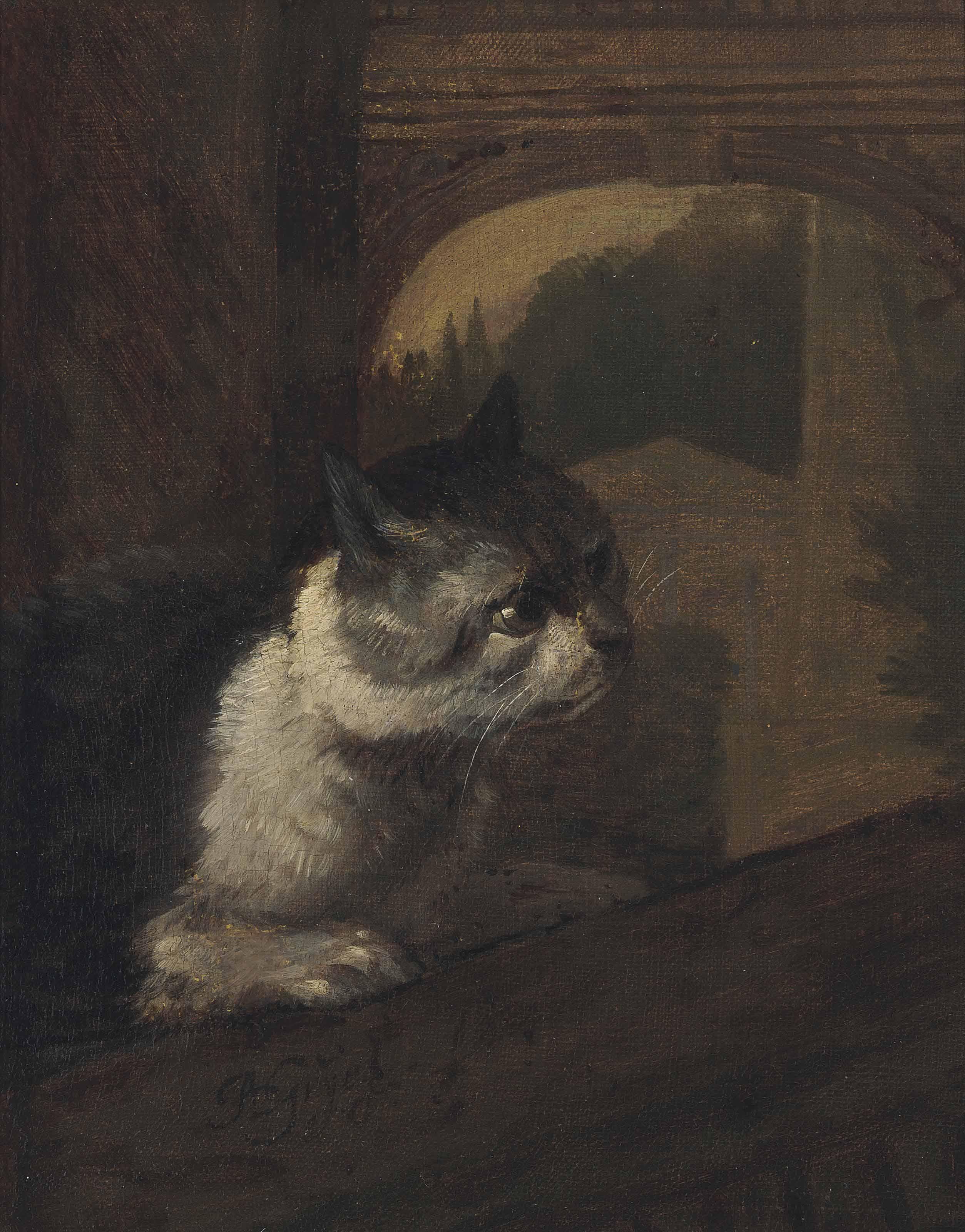 Adriaen De Gryef - Cat In An Architectural Landscape
