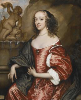 Adriaen Hanneman - Portrait Of Amalia Von Hesse-Kassel