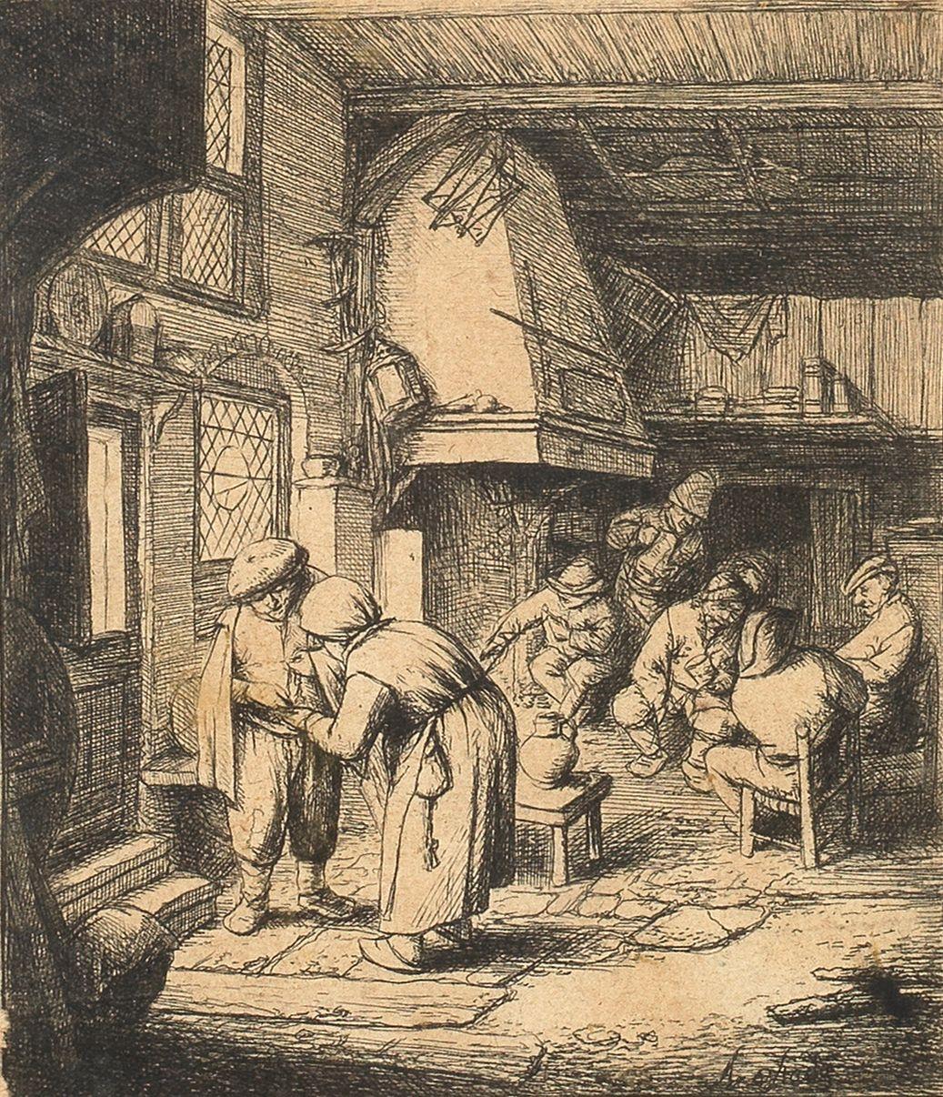 Adriaen Jansz. van Ostade - A Group of four etchings