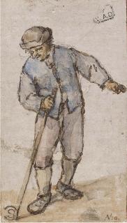 Adriaen Jansz. Van Ostade - A peasant with a stick