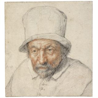 Adriaen Jansz. Van Ostade - A Study Of A Bearded Man Wearing A Hat