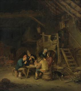 Adriaen Jansz. Van Ostade - Four Card Players In A Rustic Interior