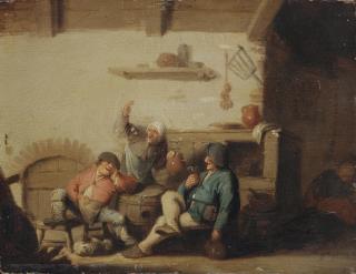 Adriaen Jansz. van Ostade - Peasants making merry in an inn