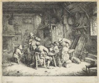 Adriaen Jansz. van Ostade - The Breakfast (B., Holl., G. 50)