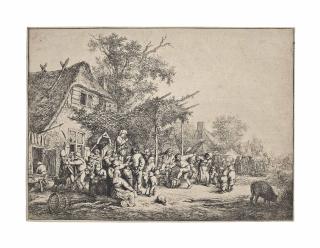 Adriaen Jansz Van Ostade - The Dance Under The Trellis