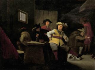 Adriaen Lucasz. Fonteyn - Officers smoking in a guardroom