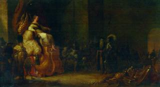 Adriaen Pietersz. van de Venne - Umkreis - Die Narrheit (oder Weisheit?) auf dem Thron