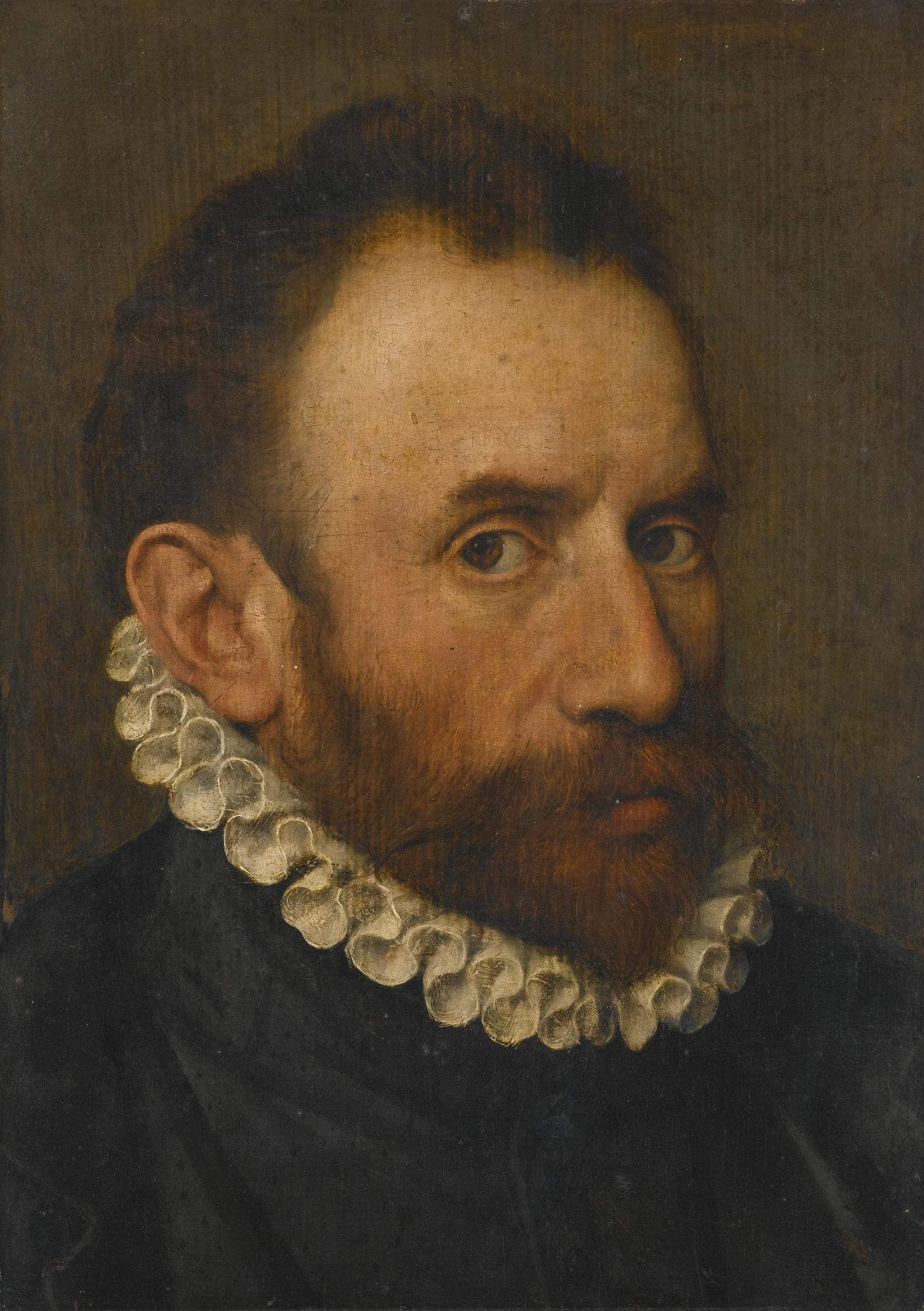 Adriaen Thomasz. Key - Portrait Of A Gentleman, Half-Length, Wearing A White Ruff