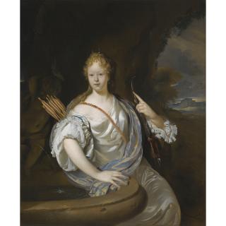 Adriaen Van Der Werff - Portrait Of A Lady Dressed As Diana