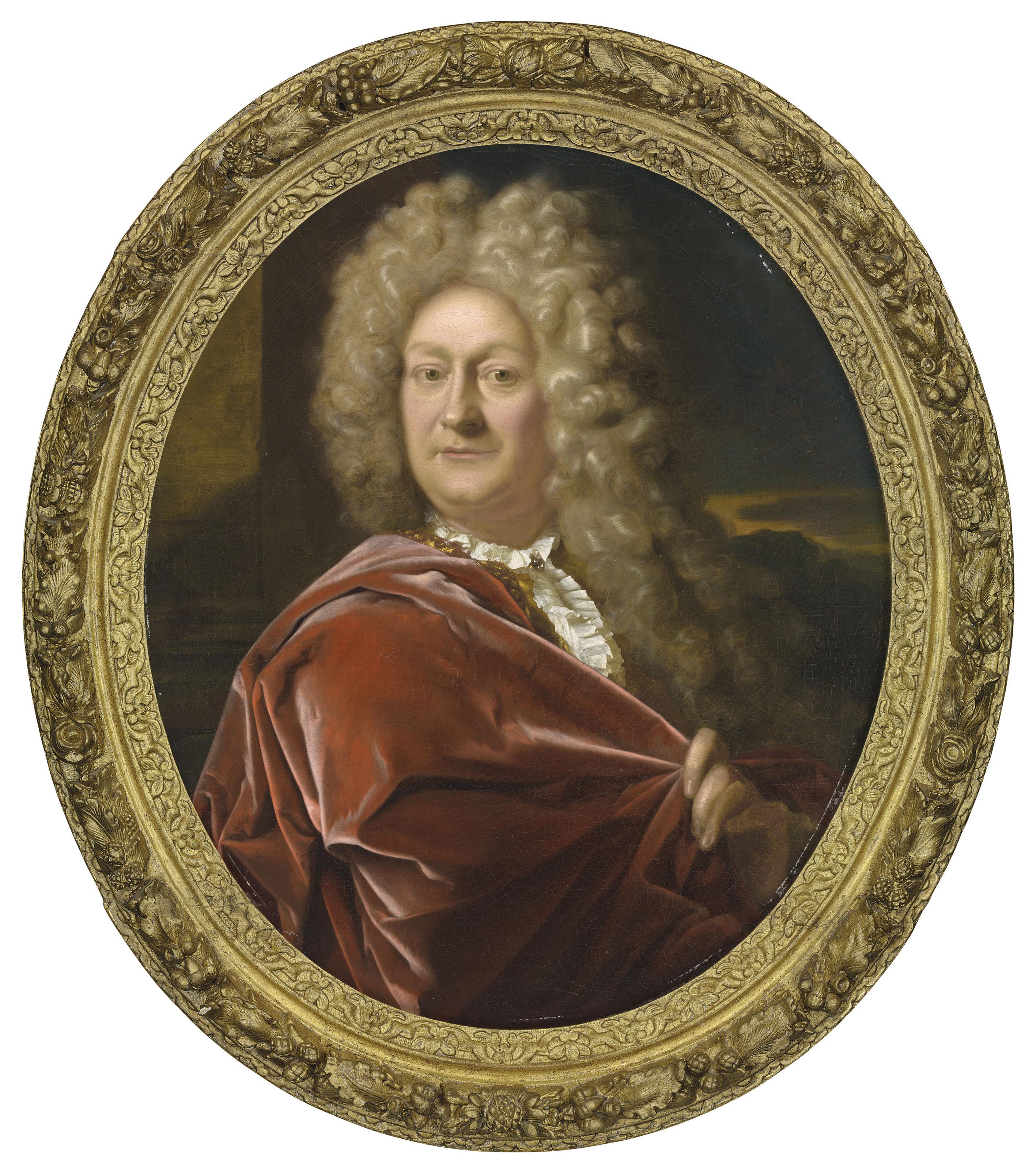 Adriaen Van Der Werff - Portrait of Adriaen Paets (1656-1712), bust-length, in a red velvet cloak