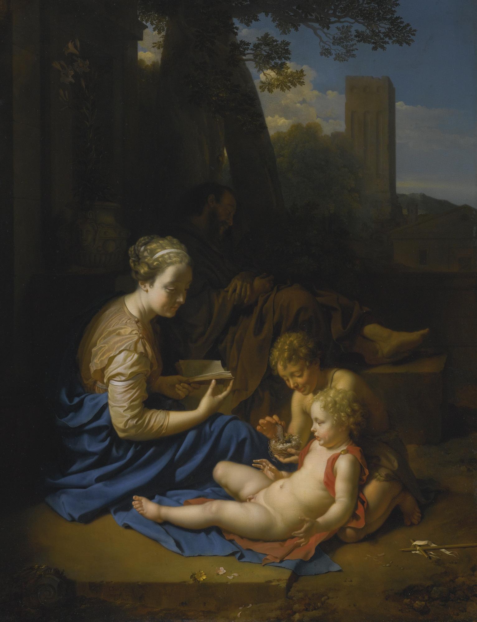 Adriaen Van Der Werff - The Holy Family With The Infant Saint John The Baptist