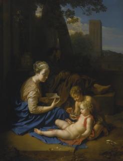 Adriaen Van Der Werff - The Holy Family With The Infant Saint John The Baptist
