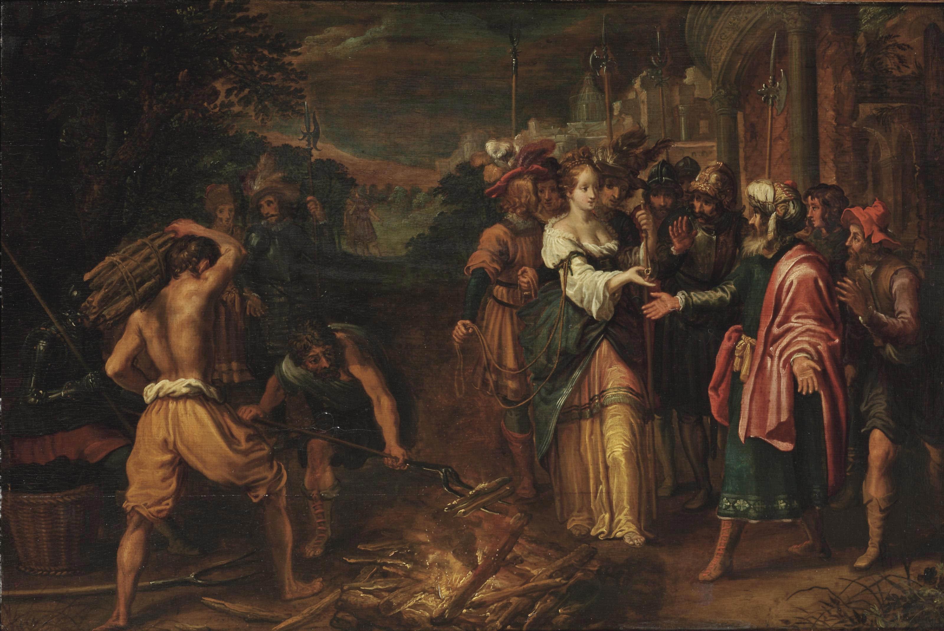 Adriaen van Nieulandt - Judah and Tamar