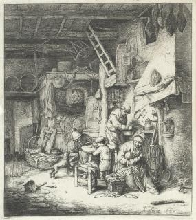 Adriaen Van Ostade - A Collection Of Five Etchings