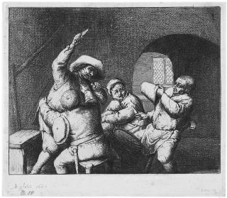 Adriaen van Ostade - Der Messerkampf.