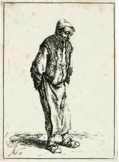 Adriaen van Ostade - Peasant With His Hands Behind His Back (B., Holl., G. 21)