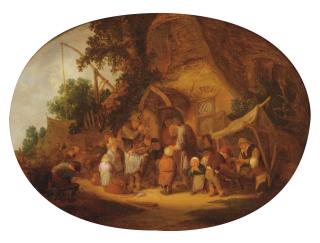 Adriaen van Ostade - Peasants making music at a village feast