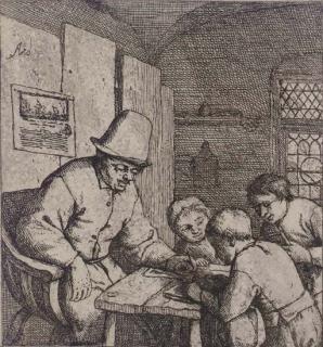 Adriaen van Ostade - Schoolmaster (Bartsch, Hollstein, Godefroy 17)