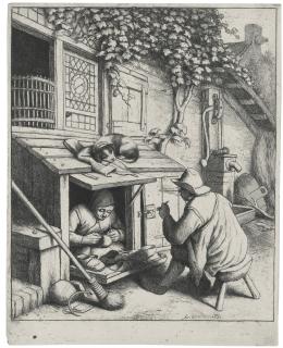 Adriaen van Ostade - The Cobbler (B., Holl. G. 27)
