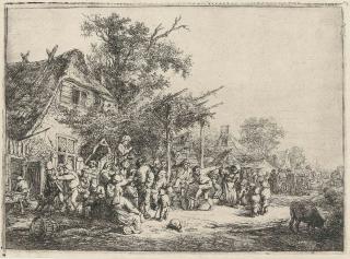 Adriaen van Ostade - The Dance under the Trellis (B., Holl., G. 47)