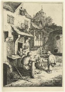 Adriaen van Ostade - The Hunchbacked Fiddler (B., Holl., G. 44)