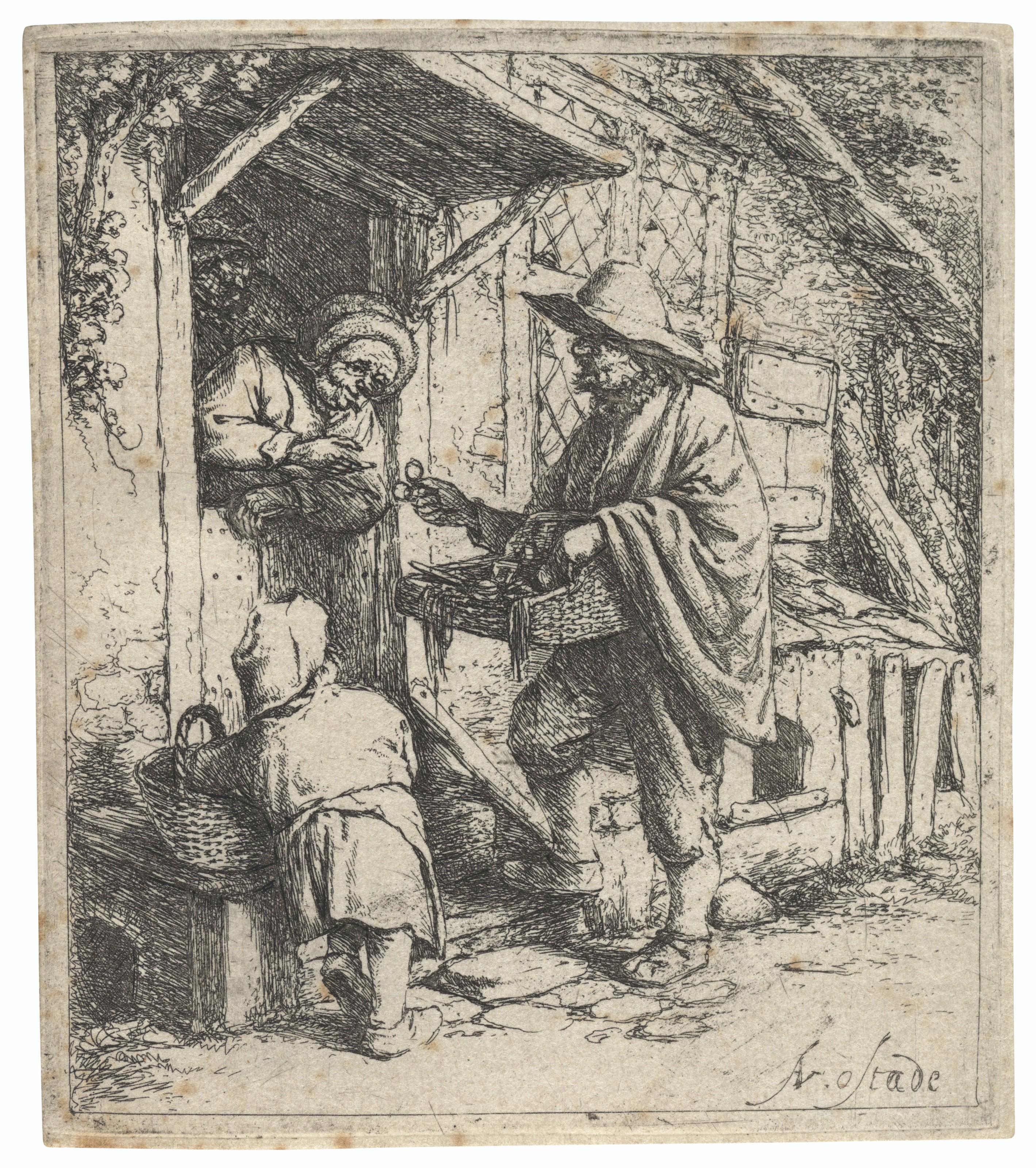 Adriaen Van Ostade - The Spectacle Seller