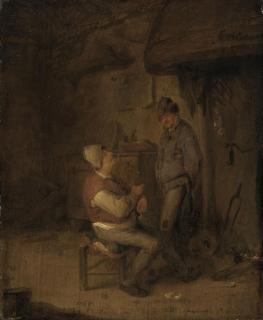 Adriaen van Ostade - Two peasants in a tavern