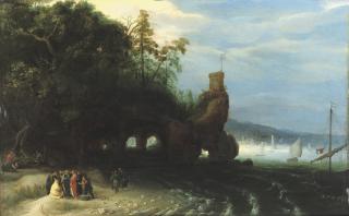 Adriaen Van Stalbemt - Christ preaching at the Sea of Galilee