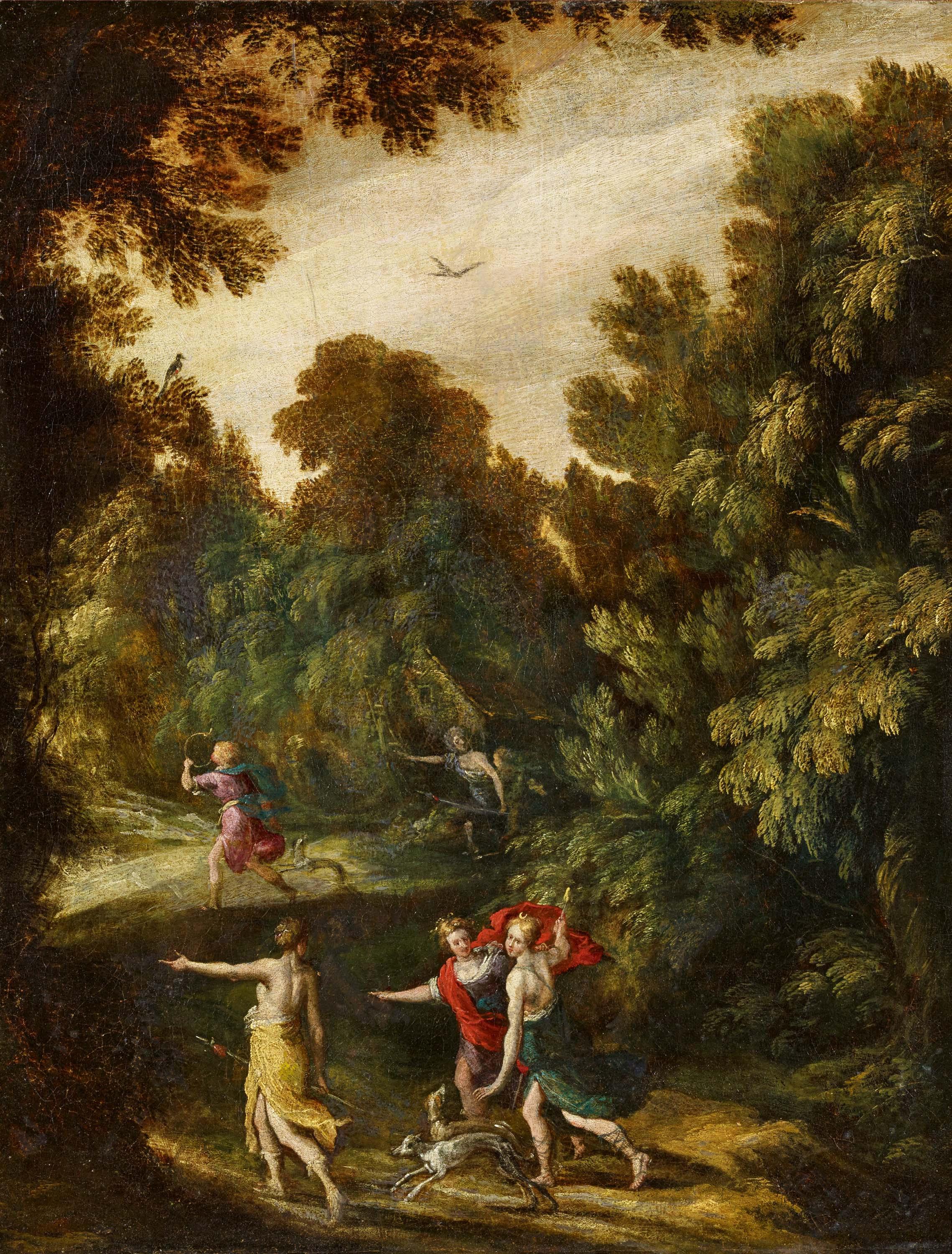 Adriaen Van Stalbemt - Diana mit ihren Nymphen bei der Jagd.