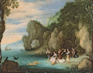 Adriaen van Stalbemt - Hecuba discovering the body of Polydorus