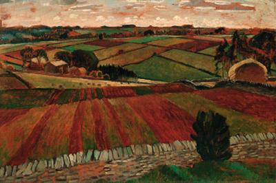 Adrian Allinson - Ploughed Fields