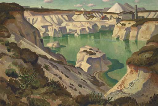 Adrian Allinson - The Derelict Clay Pit, Cornwall