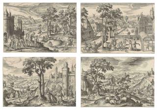 Adrian Collaert - The Story of the Prodigal Son (Holl. 189-192)