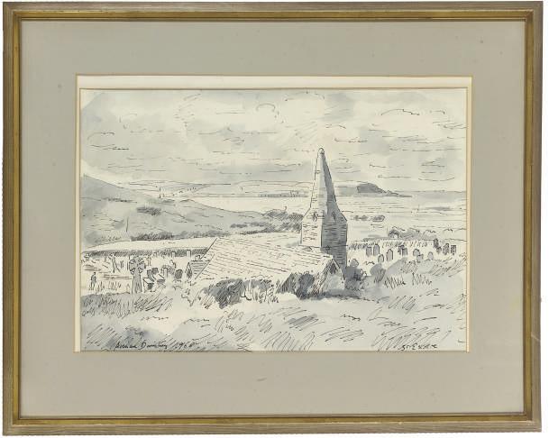 Adrian Daintrey - St. Enoder, Cornwall; and An Italian coastal view